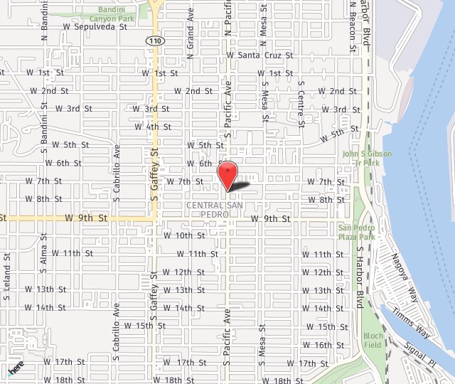 Location Map: 800 South Pacific Avenue San Pedro, CA 90731